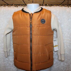 Boys 3T lot of 3 Timberland vest NWT with two matching hooded shirts mixed brand